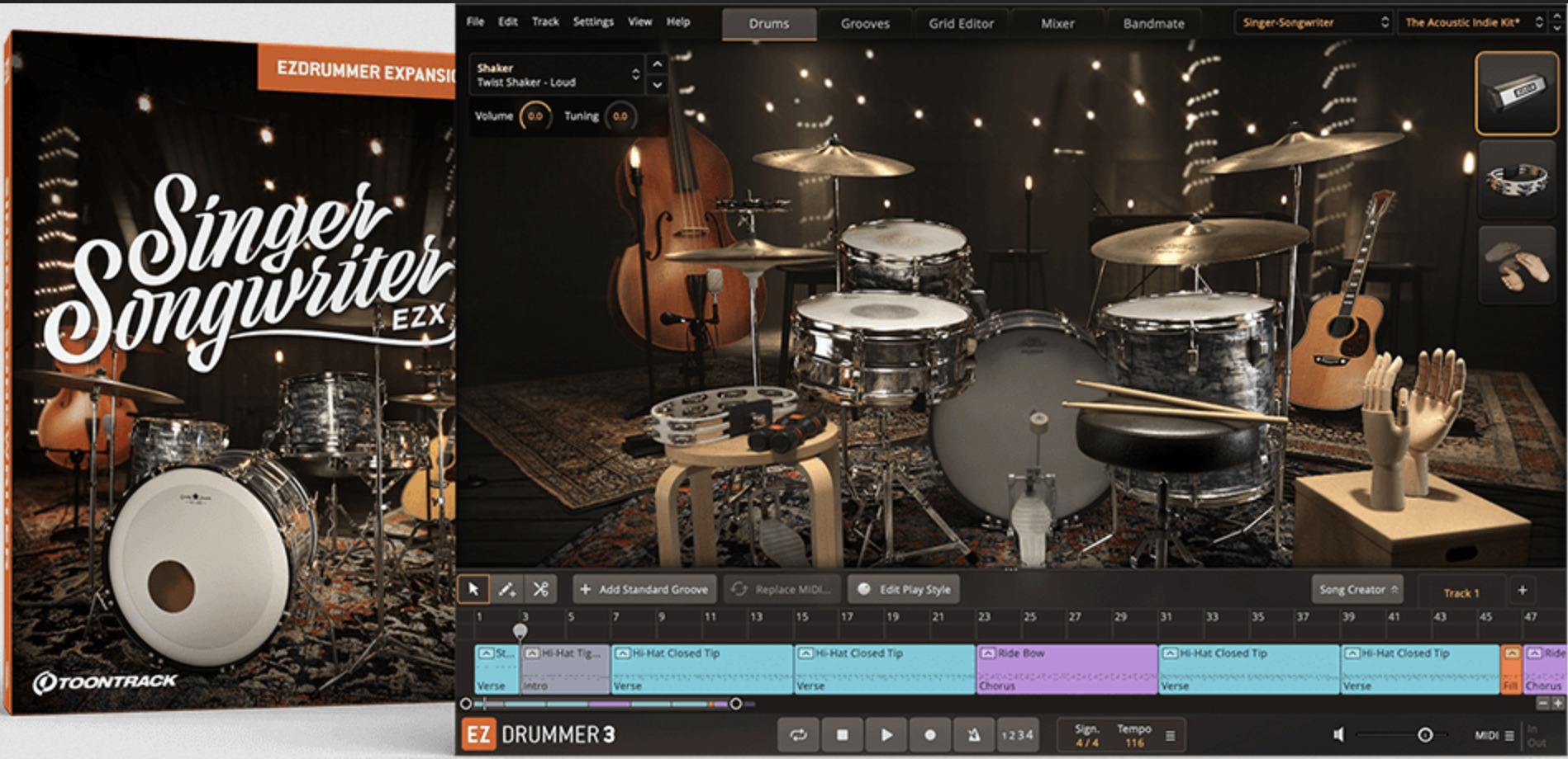 Toontrack Singer-Songwriter EZX